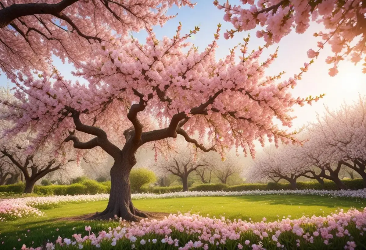 Mandelträdets underbara blomning – en vårdröm! illustration